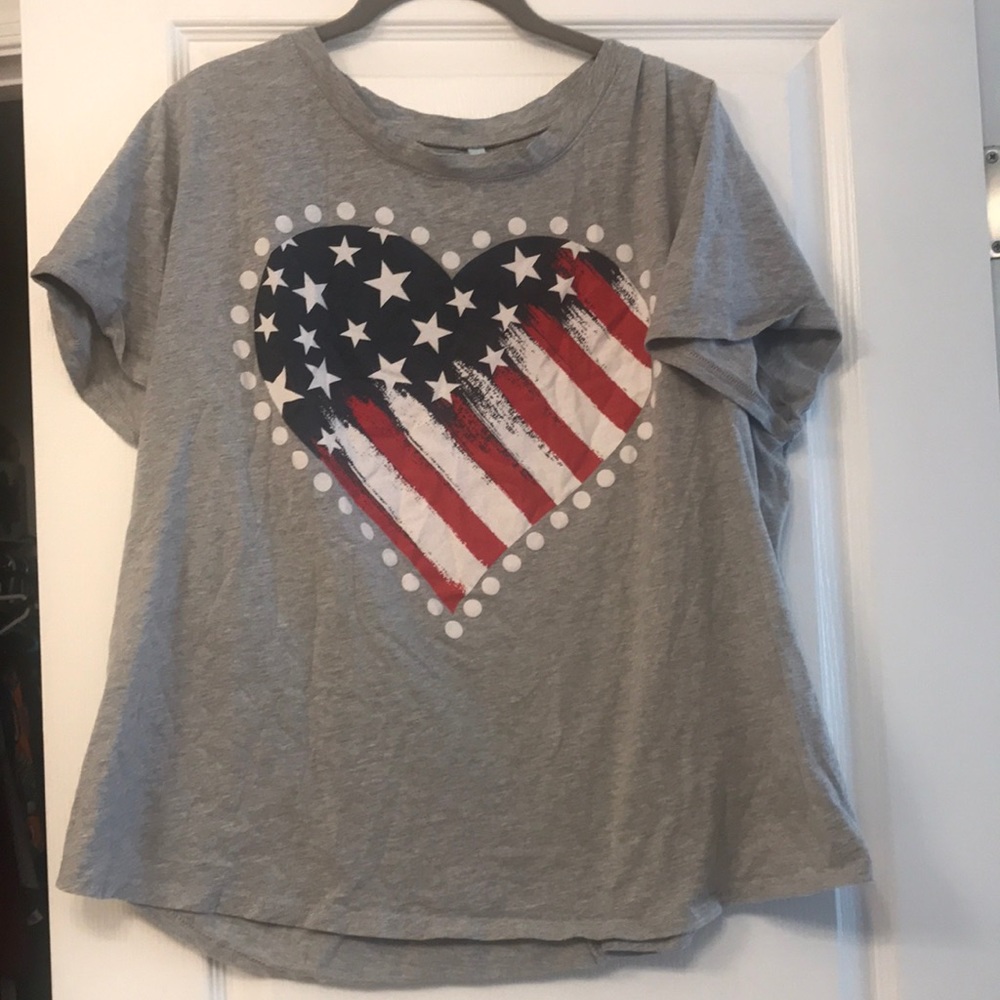 Patriotic heart tshirt